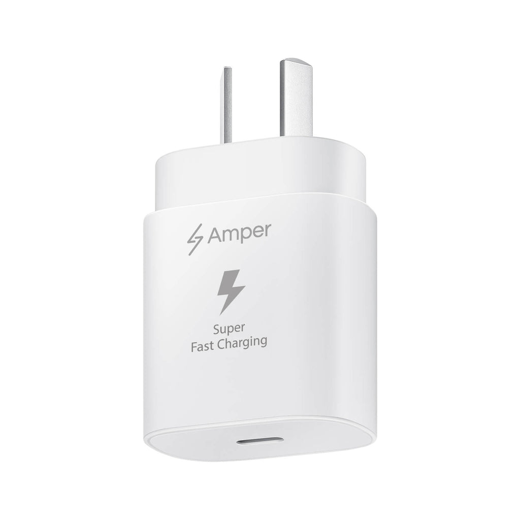 25W Universal USB-C Super Fast Charging PD Wall Charger Compatible With Samsung -White